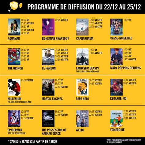 Programme Du Cinéma Pathé Tunis City Du 22 Au 25 Décembre 2018 Et Prix