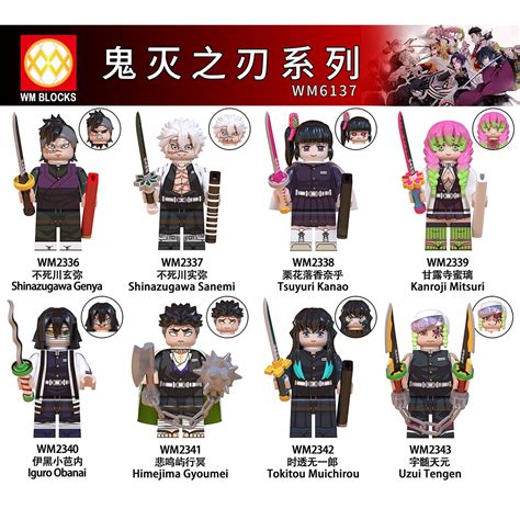 Demon Slayer Anime Lego Blocks Minifigures Toy Kanroji Mitsuri Tsuyuri