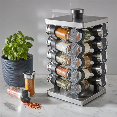 Avanti 20 Jar Revolving Spice Rack With Spices Howards Storage World