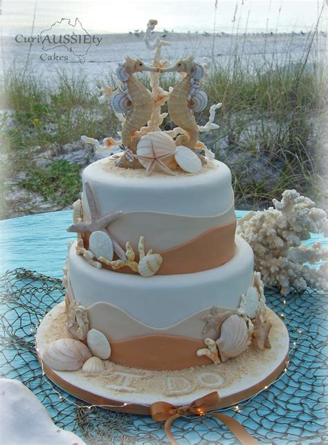 Thank you so much to the lesner inn team and & lindsey for. 'sea Horse' Beach Theme Wedding Cake - CakeCentral.com