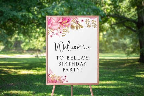 Editable Birthday Welcome Sign Birthday Welcome Poster Etsy