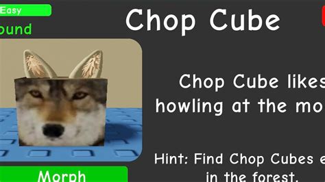 How To Get The “chop Cube Floppa” Find The Floppa Morphs Roblox