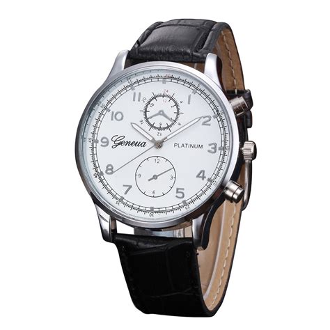 Geneva watch group is a global leader in the design, manufacturing and the distribution of quality timepieces. Geneva Watches Mens Retro Design Leather Band Analog Alloy ...