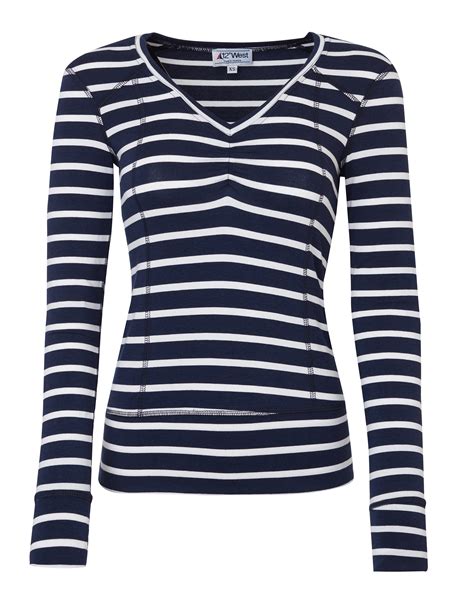 Saybrook Stripe Shirt 12º West Womens Striped Sailing Shirt