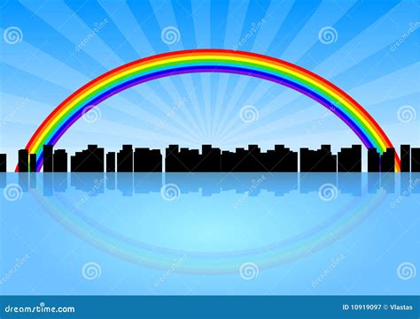 City Rainbow Stock Illustration Illustration Of Rainbow 10919097