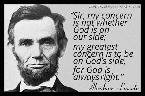 Abraham Lincoln Quotes About God S Side Shortquotes Cc