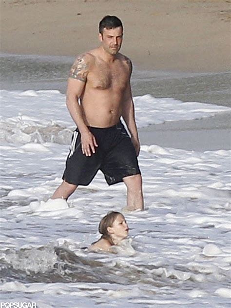 Violet Affleck Went Swimming Jennifer And Shirtless Ben Show Off My