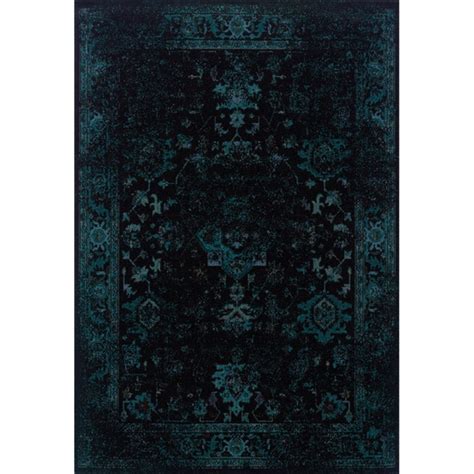 Finulf oriental teal area rug. Indoor Black/ Teal Area Rug - Overstock Shopping - Great ...