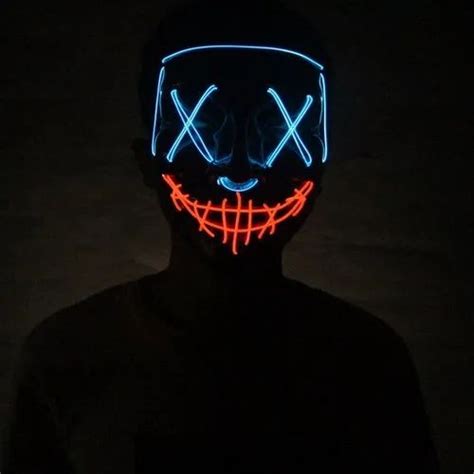 Halloween Light Up Double Colour Led Purge Masks All India Delivery At