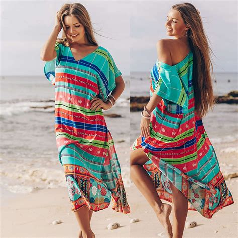 Sexy 2021 New Long Boho Dress Sarongs Bathing Suit Cover Up Robe Plage Beach Wear Women Plus