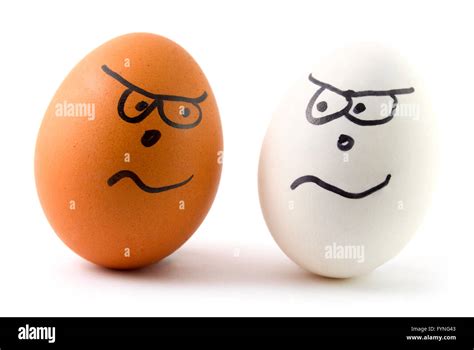 Different Eggs Are Arguing Stock Photo Alamy