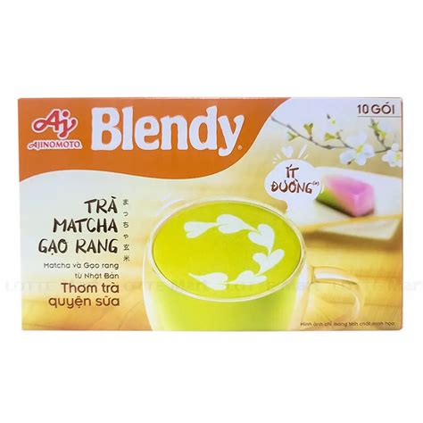 Trà Sữa Blendy Matcha Gạo Rang Hộp 10 Gói 16g