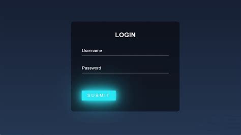 How To Create Login Form With Neon Button Using Html And Css
