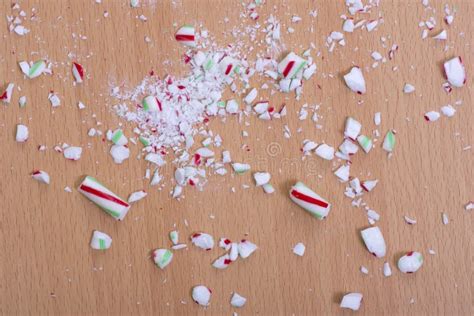 Crushed Candy Cane On Floor Stock Image Image Of Shattered