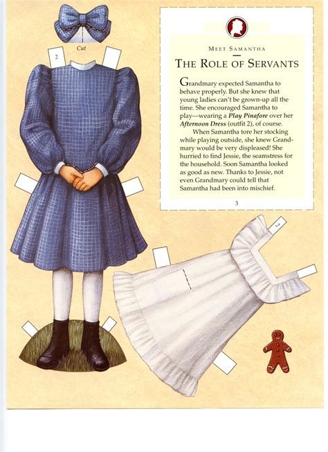 american girl paper dolls — with elizabeth