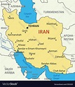 Islamic republic of iran - map Royalty Free Vector Image