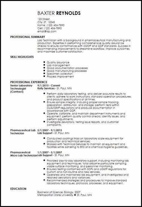 Lab technicians test bodily fluids, tissues, and other substances. 25 Resume for Lab Technician in 2020 | Lab technician, Resume templates, Resume