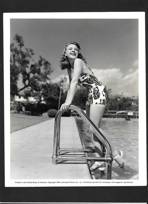 Evelyn Ankers Original Swimsuit Photo W Snipe Universal Cheesecake