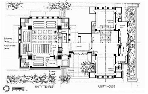 Unity Temple Frank Lloyd Wright Floor Plan