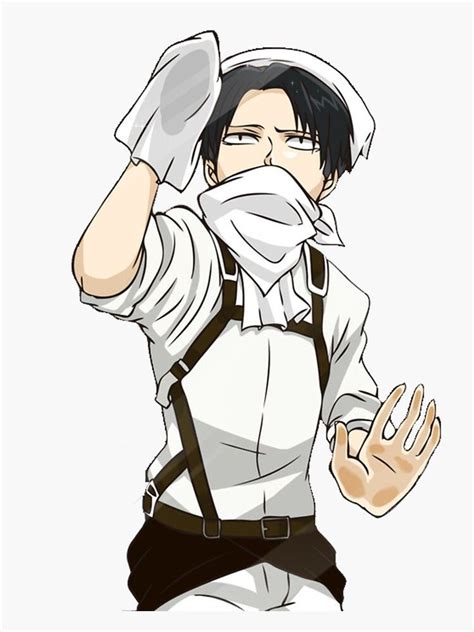 Cleaning Levi Sticker By Idjerun Redbubble Levi Ackerman Anime