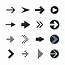 Vector Set Of Black Different Arrows Icon 625478 Art At Vecteezy