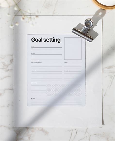 Goal Setting Worksheet And Reflection Worksheet Productivity Etsy