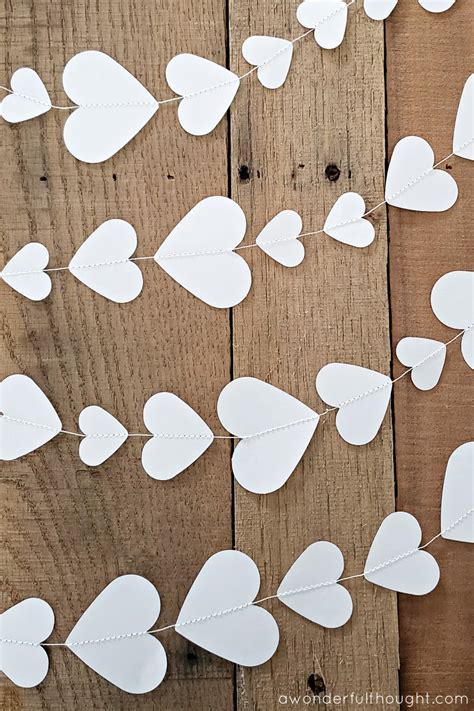 Diy Paper Garland With Hearts A Wonderful Thought