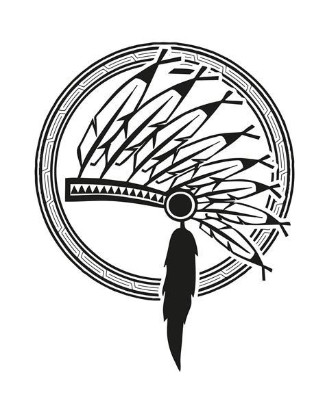 Native American Indian Headdress Vinyl Wall Decal Sticker Osaa397