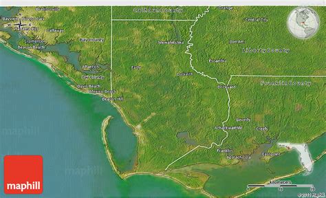Satellite 3d Map Of Gulf County
