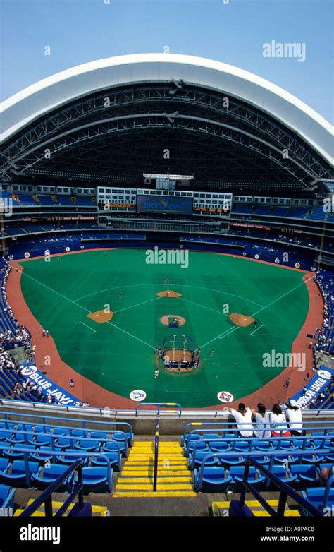 Toronto Skydome Stadium And Seating The Home Baseball Pitch For The