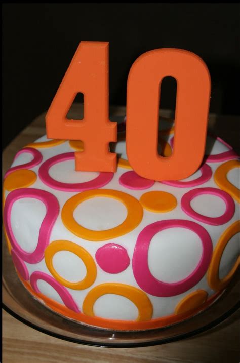 2 tier parcel for a 40th by jules. Purple Paisley Designs: Cake Design: 40th Birthday Party