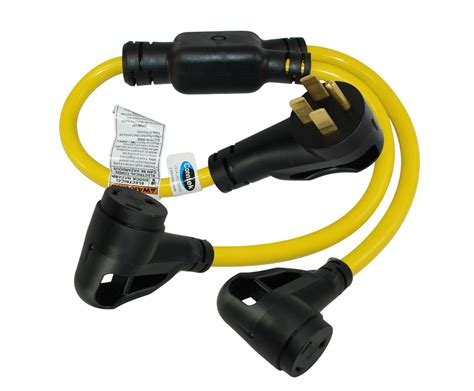 How does a 30 amp to 50 amp rv adapter work? Conntek 15961 Generator Y Adapter 50 Amp Plug to (2) RV 30 ...