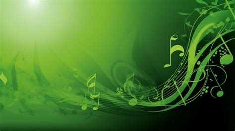 Premium Ai Image Green Music Notes On A Green Background