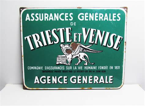 Sarah was instrumental in brokering this stressful situation and involving my insurance company to step in and mitigate the situation such that pemco. Vintage Trieste Venise Insurance company French Enamel advertising metal sign, white lettering ...