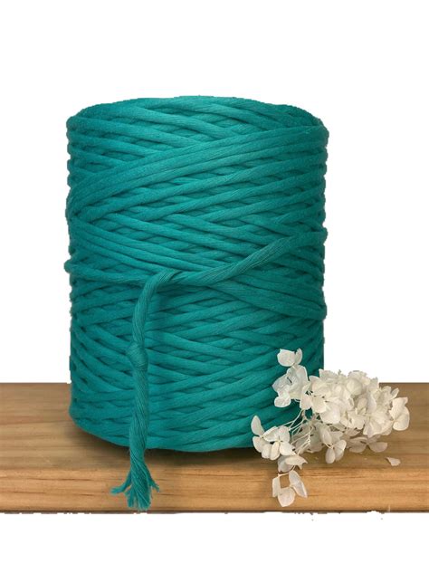 1kg 5mm 100 Pure Deluxe Macrame Cotton 1ply String Teal Knot Knitting