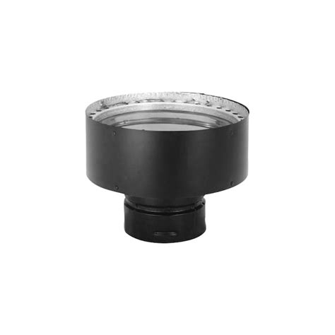 Duravent Black Pellet Vent Pipe Adapter For Pellet Stove Transitions To Existing Chimney Ul