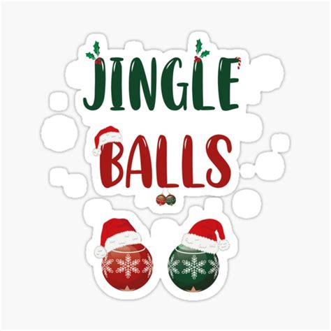 Jingle Balls Tinsel Tits Couples Christmas Matching Couple Sticker