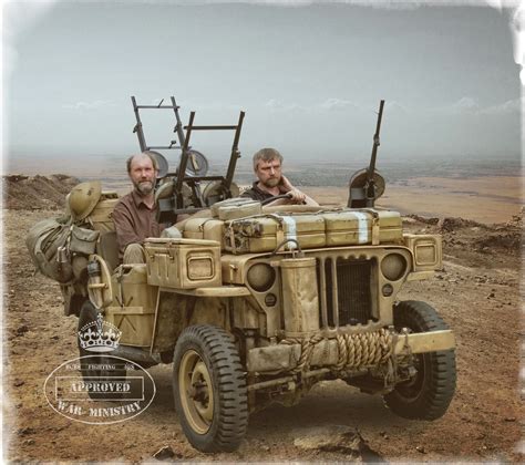 British Sas Jeep And Crew North Africa British Commandos Military