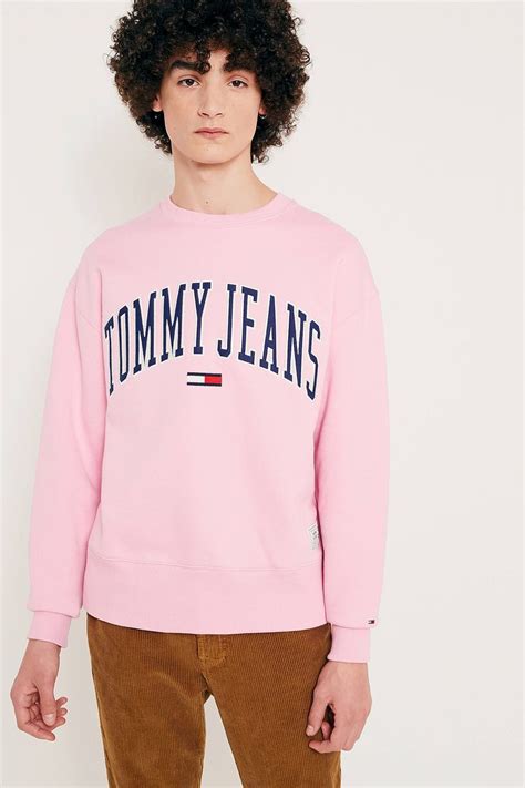 Tommy Jeans Collegiate Pink Sweatshirt Sweatshirts Pink Sweatshirt