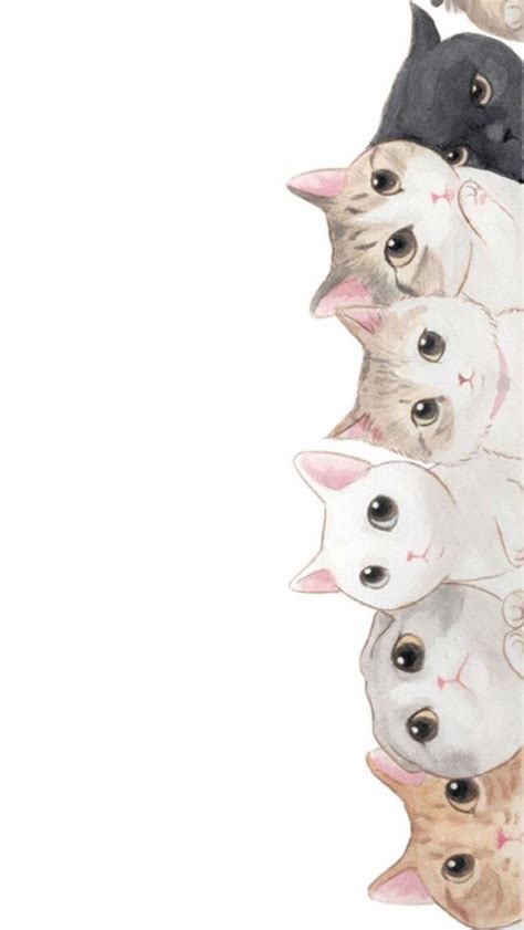 Cute Pastel Cats Wallpapers Wallpaper Cave