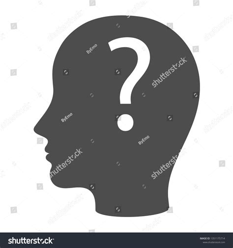 Head Silhouette Question Mark Symbol Stock Vector Royalty Free