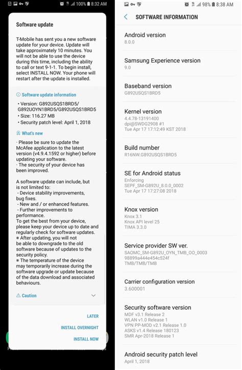 T Mobile Galaxy S8 Active Receiving April Security Update Tmonews