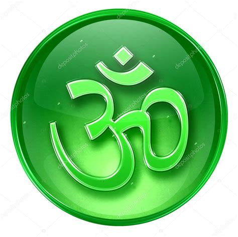Om Symbol Icon Green Isolated On White Background