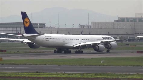 Lufthansa A340 600 Take Off At Mexico City Youtube