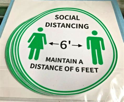Social Distancing 12 Floor Decals Stickers For Standing 6ft Apart 10