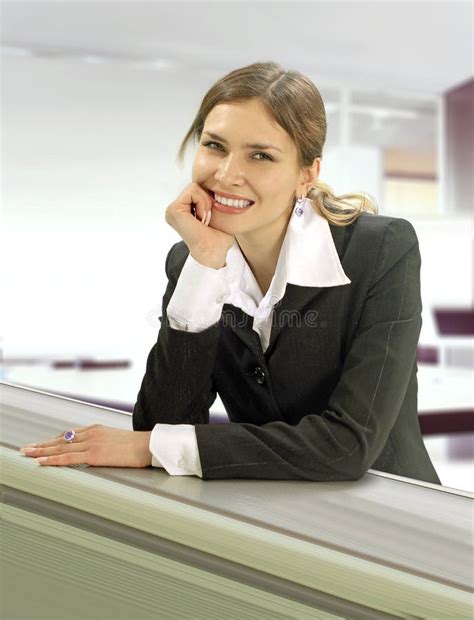 Receptionist Stock Image Image Of Feminine Beauty Portrait 8993887