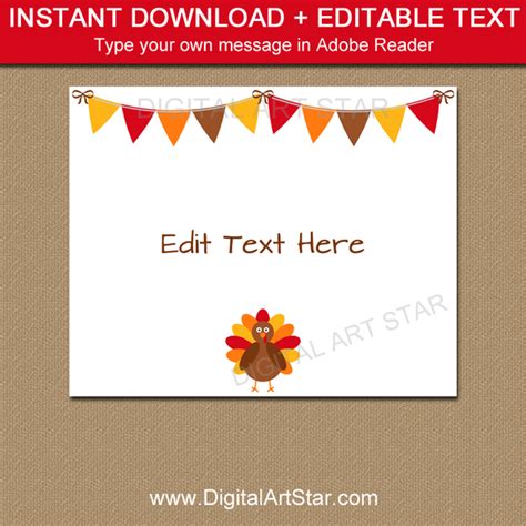 Thanksgiving Sign Download Printable Sign Digital Art Star