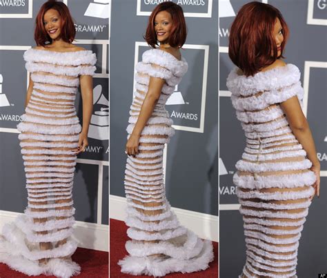 Grammys 2011 Rihanna Goes Sheer Photos Poll Huffpost