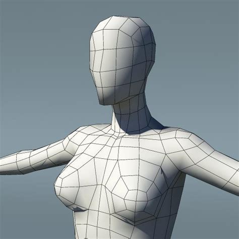 Low Poly Human Female Base Mesh Ver11 By Amardeep 3docean