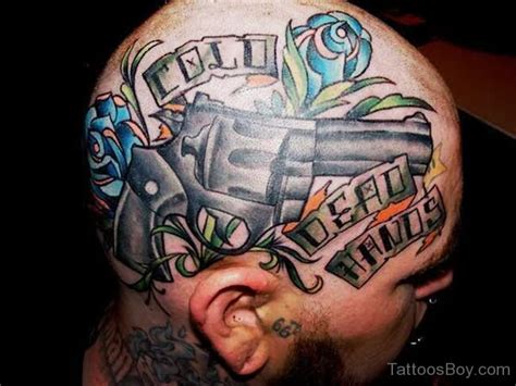 Gun Tattoo On Head Tattoos Designs